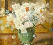 Anna Ancher tulipaner i gron vase USA oil painting reproduction